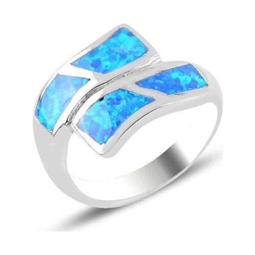 Silverlina Sterling Silver Opal Gemstone Ring