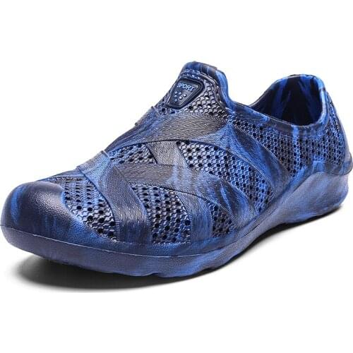 2021 Summer Beach Slippers Casual Slides Men Sea Clogs Sandals Mules Flip Flops Boy Flat Platform Shoes Light Soft Masculina