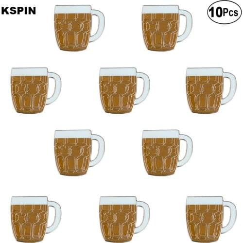 Beer Cup Lapel Pin Flag badge Brooch Pins Badges 10Pcs a Lot