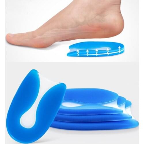 U-Shape Silicone Heel Cup Plantar Fasciitis Heel Protector Heel Spur Cushion Pad Shoe Inserts Insole for Men and Women
