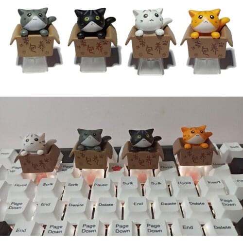 1Pc DIY ABS Cat Custom Cartoon Anime Keycap Bottom Backlit Keycaps Gift For Cherry MX Mechanical Keyboard Key Cap R4 Height