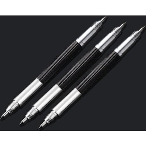 1PCs Portable Alloy Double-headed Tip Scriber Pen Marking Engraving Tools Glass Ceramic Marker Underlined Pen Hand Tools