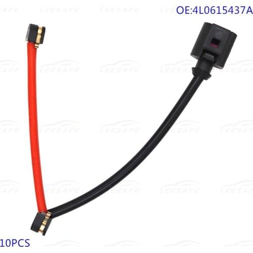 10PCS Brake Pad Wear Sensor Rear Disc 4L0615437A for Audi Q7 4LB Quattro Brake Alarm Sensing Line Electrical Wear Indicator