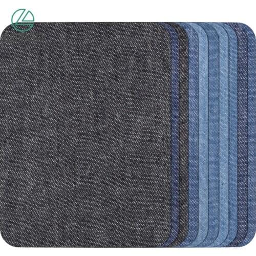 10Pcs Jeans Patch Iron On Patches Repair Elbow Knee Embroidered Sewing Fabric Clothing DIY Accessories For Clothes Jeans