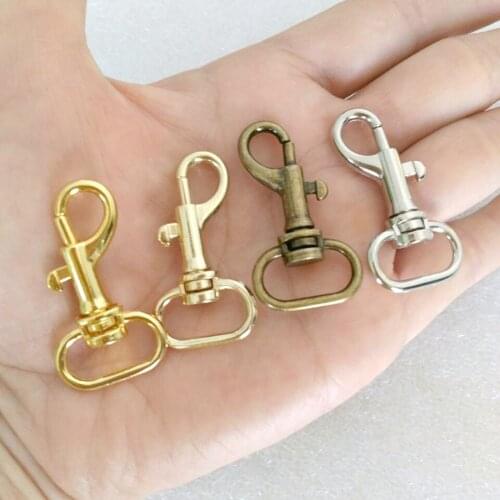50pcs/lot 16mm Bronze/Nickle,Gold,Light gold Alloy Swivel Clasps Snap Key Hooks DIY Key Chain Ring Free Shipping2017030801