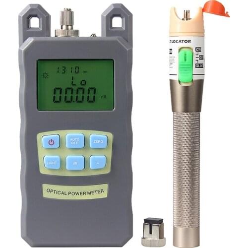 -70dBm~+10 dBm Optical Power Meter OPM VFL 30mW Fiber Tester Laser Pen Visual Fault Locator