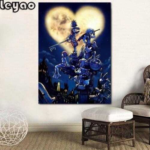 5D Diamond Painting cartoon Full Square Drill Picture Of Rhinestones Diamond Mosaic Kingdom Hearts DIY Home Decoration