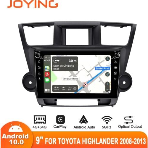 Joying Radio 1 din 9”Car Multimedia Player Autoradio Android Stereo Bluetooth For Toyota Highlander 2008-2013 Built-In DSP SPDIF