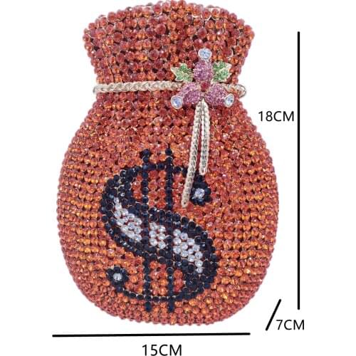 Chaliwini Dollar PurseEvening Bags Available for Iphone 12 Pro Party Bag Women Crystal Clutch Purses and Handba QD202113