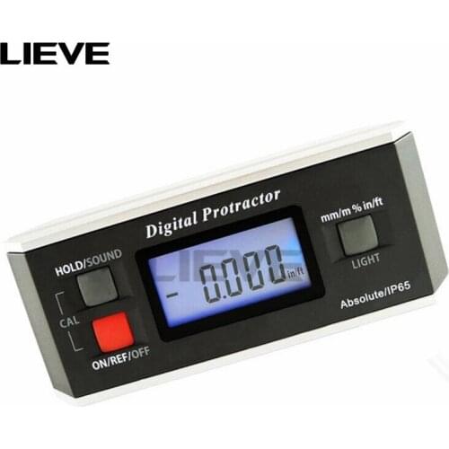 IP65 Waterproof Digital Precision Protractor Inclinometer V-Groove 0 ~ 360 Degree Angle Finder Meter Angle Box with magnet