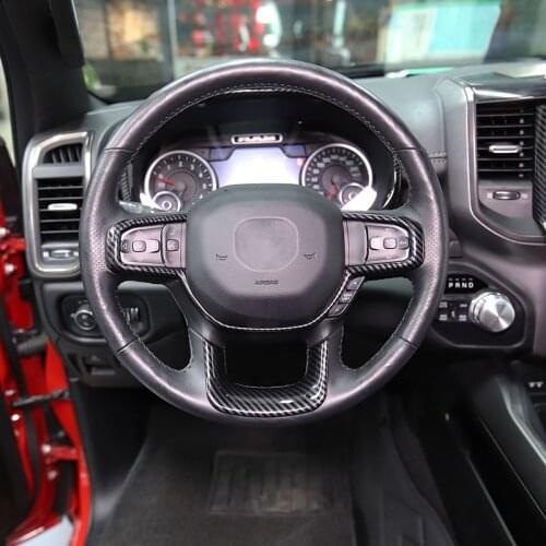 For Dodge Ram 1500 Classic 2019-2021 Steering Wheel Buttons Decoration Cover Trim Car Styling