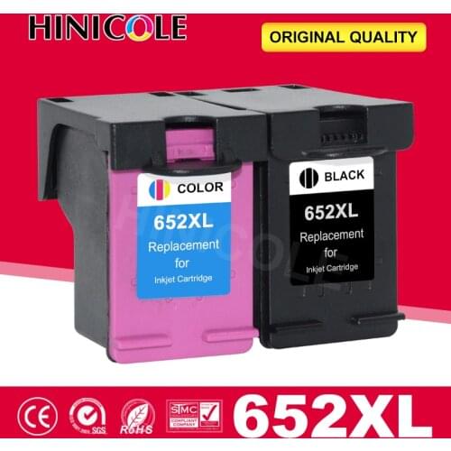 HINICOLE Ink Cartridges For HP 652 XL For HP652 Deskjet 1115 1118 2135 2136 2138 3635 3636 3835 4535 4536 4538 4675 Printer