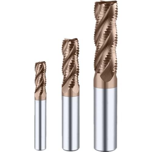 HRC55 Diameter 6-20mm extended Roughing End Mill Solid Carbide 4 Flutes lengthen Milling Cutter for Steel Iron CNC Machine
