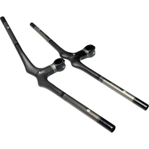 Carbon Fiber Integrated Handlebar Mountain Bike Straight Handle Bar Swallow Front Fork Diameter 28.6mm 31.8mm Length 600mm