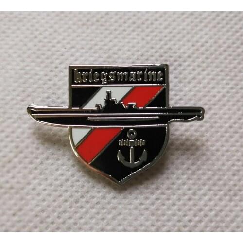 WW2 German Military Army Cross U Boat Pin Badge Metal Brooch