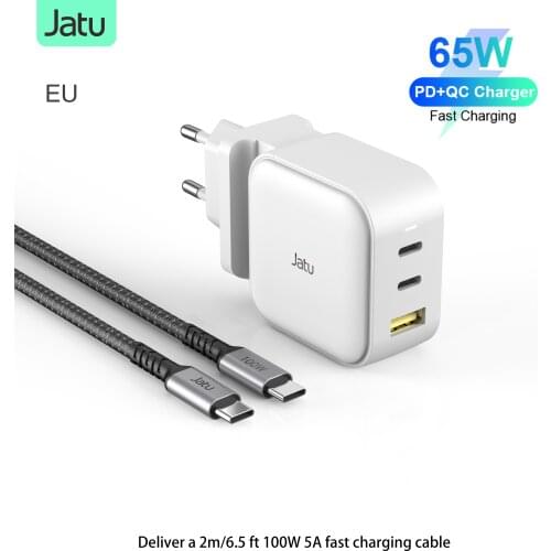 Mini Multifunction 65W GaN USB C Wall Charger,3 Port PD 65W PPS 45W 25W Charger For Iphone Huawei Xiaomi Samsung Laptops
