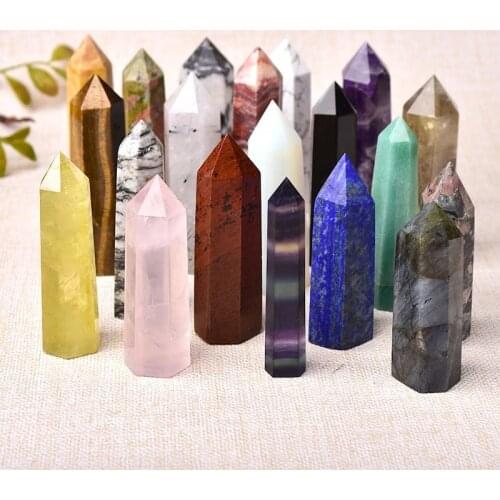22 Colors Natural Stones Crystal Point Wand Healing Wand Crystal Tears Chakra Stones Natural Reiki Healing Crystal Energy Ores