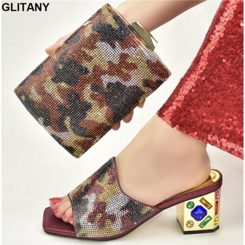 New Italian Ladies Shoes and Bags to Match Set Women Shoes and Bag Set African Sets 2018 Nigerian Women Party Shoes and Bag Set
