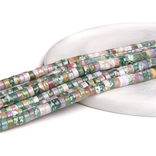 Wholesale 4*2 MM Indian Agat Abacus Beads 15.5" Spacer Strand Beads Polished Rondelle Red Stone Bead For DIY Making Jewelry