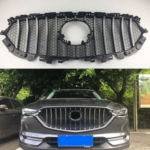 FRONT BUMPER ABS MODIFIED GRILL GRILLS FIT FOR MAZDA CX-5 CX5 AUTO FRONT MESH EXTERIOR MASK TRIMS COVERS AUTO GRILLE 2017 2018