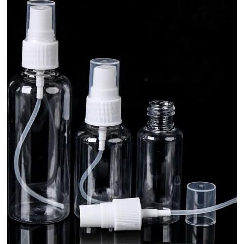 20/30/50/100ml Toxic Free Safe Refillable Bottles Travel Transparent Plastic Perfume Atomizer Empty Small New Spray Bottles