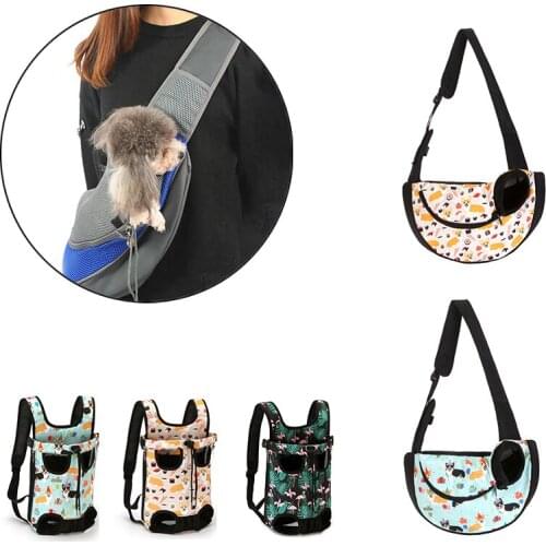 Mesh Pet Dog Carrier Handbag Pouch Outdoor Travel Pet Puppy Oxford Single Shoulder Bag Sling Comfort Travel Tote Shoulder Bag