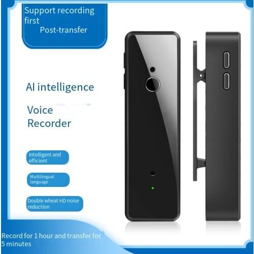 V80 Smart Voice Recorder Voice To Text Recorder Pen Mini USB 16GB Storage Mp3 Player Recording for Lectures Notes 20 Language