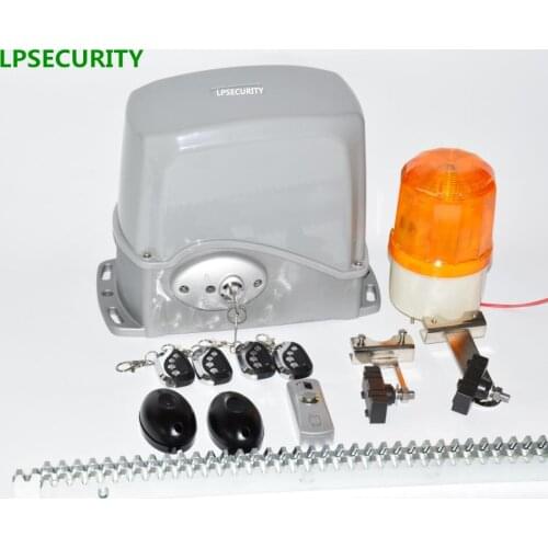 LPSECURITY Solar system 24VDC Motor Sliding Gate Opener 800Kg 6m rack rails (lamp, photocell,keypad,GSM optional)