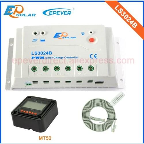 Solar pwm 30A regulator power bank battery charger 12V 24V MT50 remote Meter LS3024B 30A 30amps EPEVER EPsolar low price