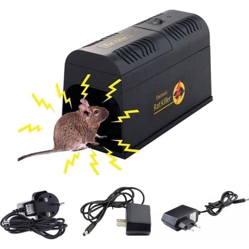 Behogar Electric Shock Mouse Mice Rat Rodent Trap Cage Killer Zapper Reject Rejector For Serious Pest Control EU US UK Plug
