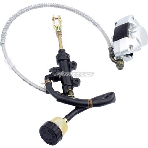 Rear Disc Brake Master Assembly Hydraulic Caliper Fits for 125CC 150cc 200cc 250cc PIT PRO TAOTAO Trail Dirt Quad Bike ATV Black