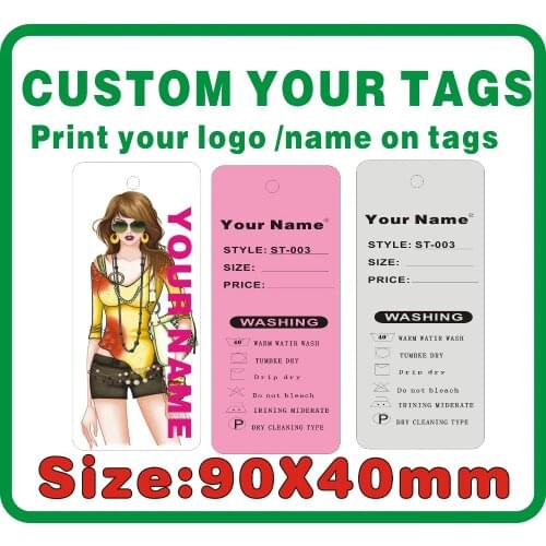 Custom women cloth tags ,print your logo on tags 300gsm Paper Wholesale 500PCS