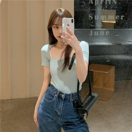Womens T-shirts Tops Japanese Kawaii Ladies Ulzzang Loose Casual Ins Tie Tshirt Female Korean Harajuku Clothes For Women