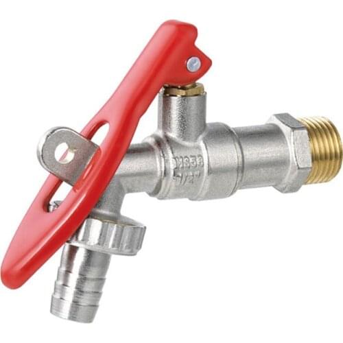 1/2'' Brass Thread Water Tap Lockable Washing Machine Faucet Pipe Connector