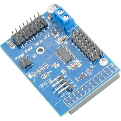 1PC For Raspberry Pi 16-way Control Expansion Board for Arduino Support 256-way Steering Engine