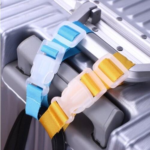 1PC Fashion Adjustable Luggage Straps Nylon Luggage Accessories Hanging Buckle Straps Suitcase Bag Straps Belt Lock Hooks Travel