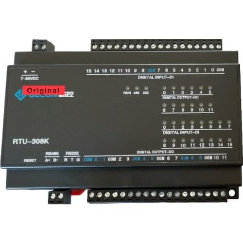 12DO Normally Open Relay Output 16AI Analog Input RS485 RS232 Modbus TCP RTU Ethernet Module