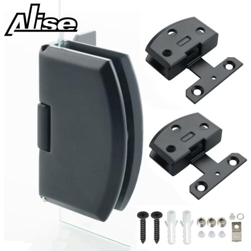 2Pcs Glass Door Hinge Without Hole Glass Hinge Clip Cabinetstainless steel Hardware Display Cabinet Glass Furniture Hinge