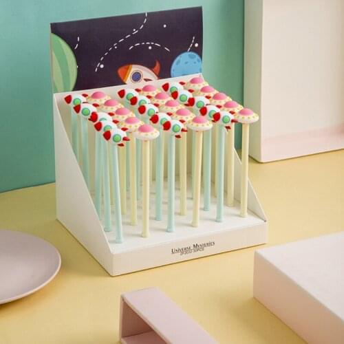 2 Pack Novelty Gel Pen Blue Gel Pen Creative 3D Spacecraft Rocket Design 0.5mm Novelty Signature Pen Gift for Students