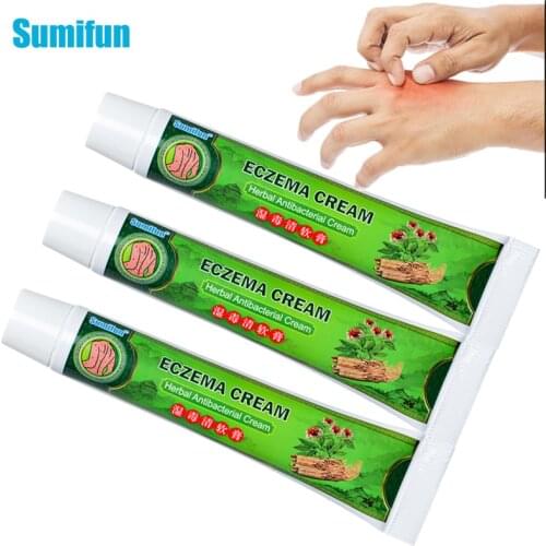 3pcs Sumifun Psoriasis Cream Herbal Eczema Ointment Antibacterial Antipruritic Treatment Dermatitis Anti-itch Medical Plaster