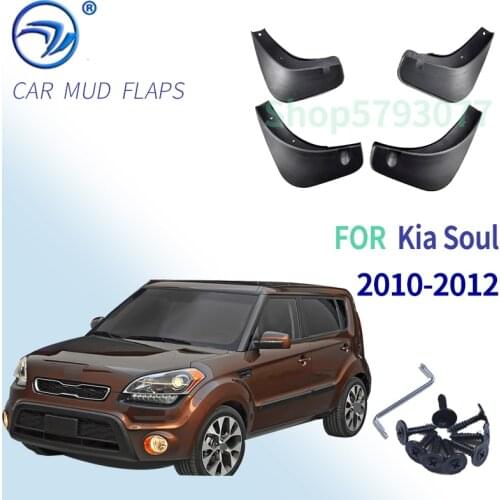4pcs for Kia Soul 2010 2011 2012 Car Mud Flaps Front Rear Fender Flares Splash Guards Auto Mudflaps Mudguards