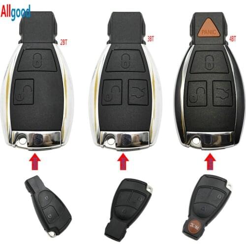 Allgood 2/3/4 Buttons Modified Remote Car Key Shell For Benz Mercedes C E S M CLS CLK W203 GL SLK S Class CL55 AMG C230 Fob