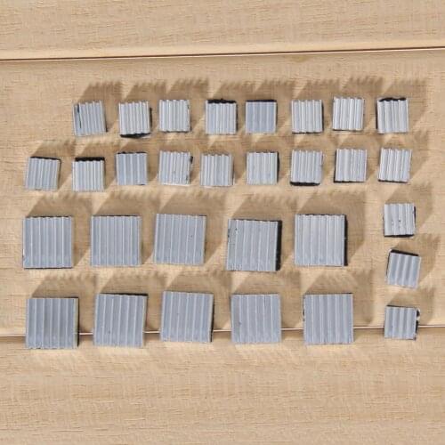 30 x Aluminum Heatsink Cooler Adhesive Graphics Card Cooler Heat Sink Adhesive Tape Kit for Cooling Raspberry Pi Accessories