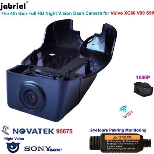 Full HD 1080P Wifi Night Vision 24H Car Dvr Dash Camera recorder rear camera for Volvo XC60 S90 V90 2017 2018 2019 2020 2021