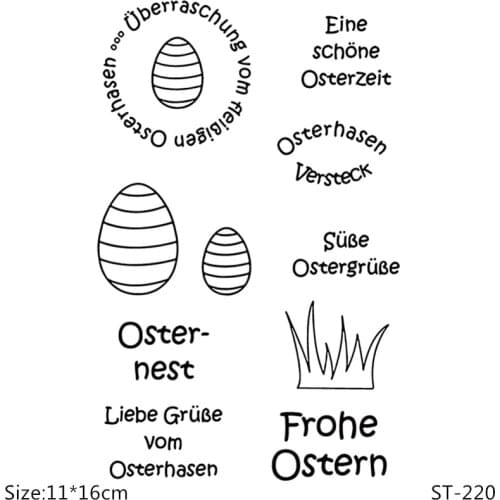 AZSG German Merry Easter Grass/Eggs Clear Stamps/Seals For DIY Scrapbooking/Card Making/Album Decorative Silicone Stamp Crafts