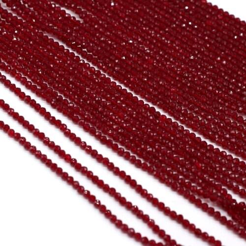 Wholesale Natural Agates Stone Beads Spinels Faceted Round Small Loose Beads for Jewelry DIY Bracelet Necklace Making Size 3mm