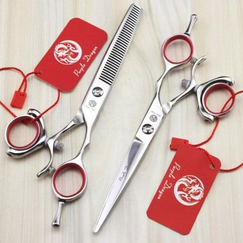 FAST Shipping Professional flying hair scissors Japan 440C 6 inch hairdressing barber shears cutting thinning scissors
