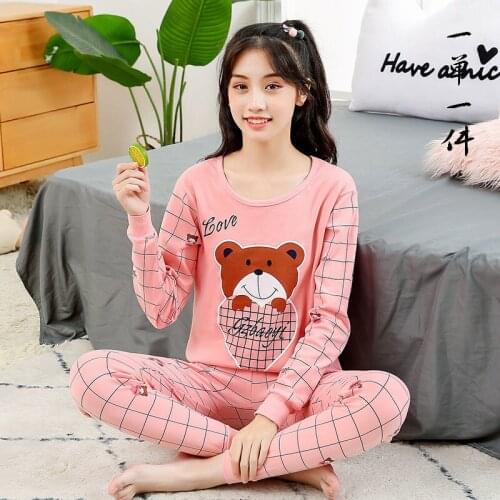 Boys Girls Pijamas Kids Set Teens Sleepwear Childrens Pyjamas Clothing Sets Kids Pajamas 8-18 Years Autumn Cartoon Pyjamas