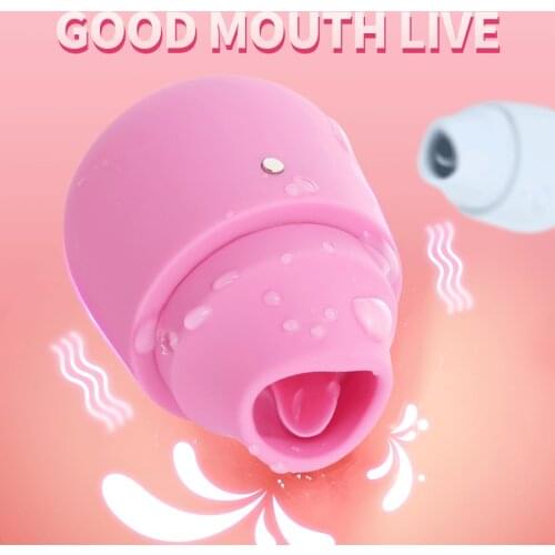 Bodypro Portable Tongue Vibrator for women Nipple Clitoris Anal Licking Stimulator Waterproof USB Charging Adult Sex toys