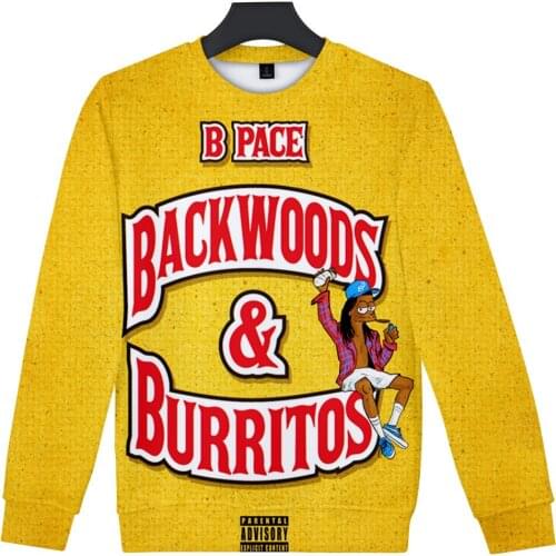 European and American New Backwoods Cigar Fashion 3D Digital Printing round Neck Pullover Hoody Loose Top Fashion Design Coats